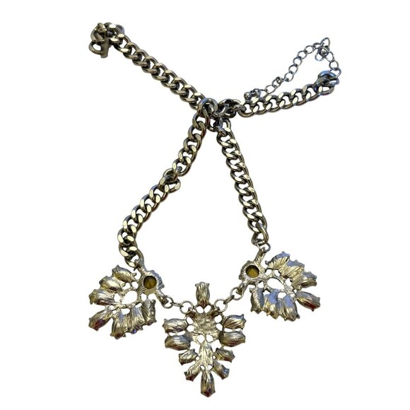 American Eagle Statement Necklace With Crystal & Turquoise Accents - Picture 16 of 16